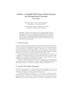 Theoretical computer science / Logic in computer science / Temporal logic / Constraint programming / Electronic design automation / Satisfiability modulo theories / Alt-Ergo / Computation tree logic / Model theory