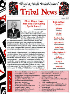 Tlingit & Haida Central Council  Tribal News August 2007