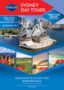 SYDNEY DAY TOURS FREE TOUR OFFER*  FREE HOTEL