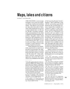 Maps, lakes and citizens HARINI NAGENDRA