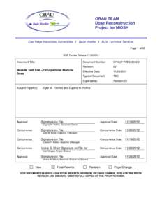 Radiobiology / Radiation / Radiography / National Institute for Occupational Safety and Health / Medical physics / Chest radiograph / Energy Employees Occupational Illness Compensation Program / X-ray / Radiation dose reconstruction / Medicine / Physics / Radioactivity