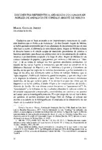 DOCUMENTOS REFERENTES A ANDALUCIA CONTENIDOS EN NOBLEZA DE ANDALUCÍA DE GONZALO ARGOTE DE MOLINA