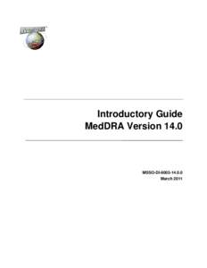 Introductory Guide for MedDRA