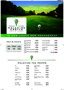is now under new management golf & tennis Par 3 Golf Adult  €8.00