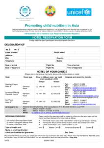 Promoting child nutrition in Asia Regional parliamentary seminar hosted by the National Assembly of Lao People’s Democratic Republic and co-organized by the Inter-Parliamentary Union (IPU) and the United Nations Childr