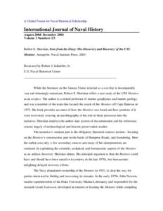 A Global Forum for Naval Historical Scholarship  International Journal of Naval History August[removed]December 2004 Volume 3 Numbers 2/3