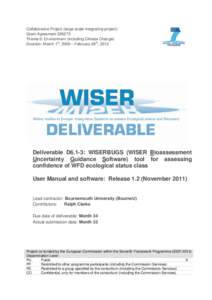 WISERBUGS WISER Deliverable D6_1_3
