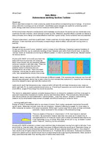 Alfred Evert  www.evert.de/eft609e.pdf Auto-Motor Autonomous working Suction-Turbine Objectives