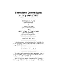 United States Court of Appeals for the Federal Circuit __________________________ DEERE & COMPANY, Plaintiff-Appellant, v.