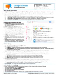 Computing / Collaboration / Electronic mailing lists / Spamming / Google Groups / Internet forum / Mailing list / Yahoo! Groups / Anti-spam techniques / Social information processing / Computer-mediated communication / Email