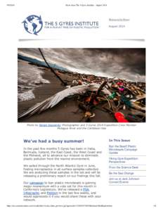 News from The 5 Gyres Institute - August 2014 Newsletter August  2014