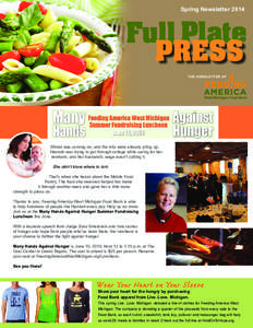 Spring Newsletter[removed]Full Plate Press THE NEWSLETTER OF