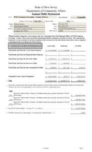 State of New Jersey Department of Community Affairs Annual Debt Statement ## [removed]Livingston Township - County of Essex