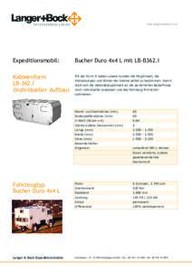 Expeditionsmobil:  Bucher Duro 4x4 L mit LB-B362.I Kabinenform LB-362.I