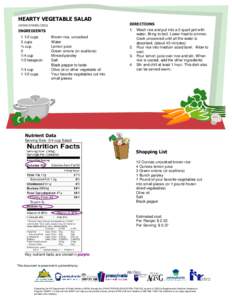 HEARTY VEGETABLE SALAD DIRECTIONS [WWW.PANEN.ORG]  INGREDIENTS