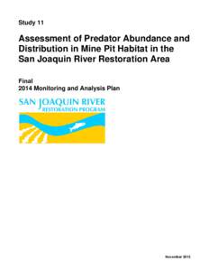 Assessment of Predator Abundance and Distribution