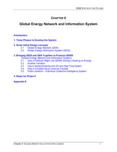 2008 STATE OF THE FUTURE  CHAPTER 6 Global Energy Network and Information System Introduction