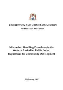 Abuse / Political corruption / Crime and Misconduct Commission