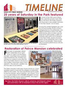 Spring/Summer 2015 • Vol. 2, Issueyears of Saturday in the Park featured I