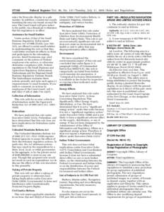 [removed]Federal Register / Vol. 66, No[removed]Tuesday, July 17, [removed]Rules and Regulations enjoy the fireworks display in a safe manner. In addition, commercial vessels