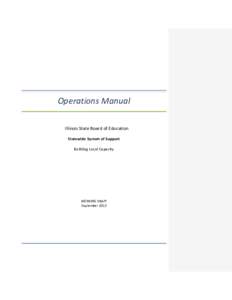 Operations Manual Illinois State Board of Education Statewide System of Support Building Local Capacity  WORKING DRAFT