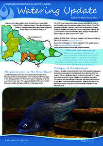 VICTORIAN ENVIRONMENTAL WATER HOLDER  Watering Update Edition 14: March to April 2014