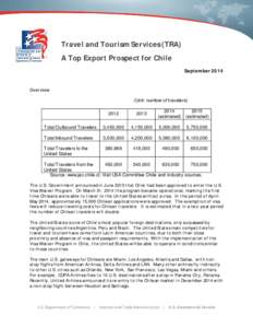 Travel and Tourism Services (TRA) A Top Export Prospect for Chile September 2014 Overview (Unit: number of travelers)