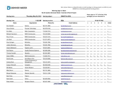 Sign-In for DP1-3 RFP and CMAR RFQ