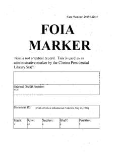 Case Number: [removed]F FOIA· MARKER This is not a textual record. This is used as an
