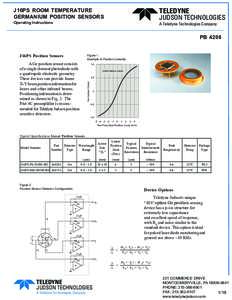 TELEDYNE  J16PS ROOM TEMPERATURE GERMANIUM POSITION SENSORS  JUDSON TECHNOLOGIES