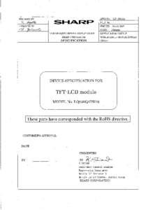 LD-19X15A -1 NOTICE This publication is the proprietary of SHARP and is copyrighted, with all rights reserved. Under the copyright laws, no part of this publication may be reproduced or transmitted in any form or by an