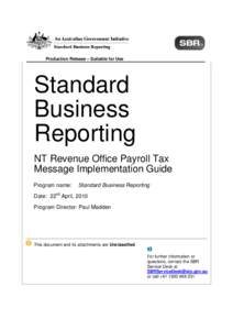 Payroll Tax Message Implementation Guide v2.0 Release