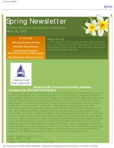 News from CNHRPC  Print Spring Newsletter Pittsfield Economic Development Committee