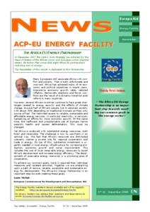 NEW S ACP-EU ENERGY FACILITY O EuropeAid Energy Facility