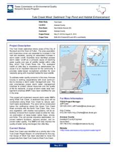 Fact Sheet: Tule Creek West: Sediment Trap Pond and Habitat Enhancement