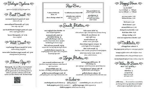 CURRENT TWO SIDED MENU