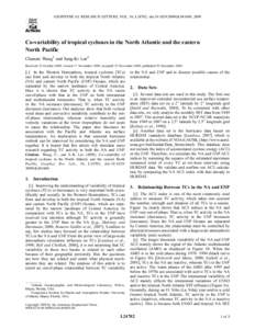 Atmospheric dynamics / Physical oceanography / North Atlantic tropical cyclone / Madden–Julian oscillation / Tropical cyclone / Atlantic multidecadal oscillation / Sea surface temperature / Wind / Accumulated cyclone energy / Atmospheric sciences / Meteorology / Tropical meteorology