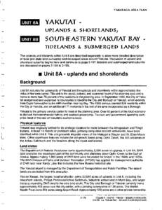 YAKATAQA AREA PLAN  UNIT 8A YAKUTAT UPLANDS & SHORELANDS/