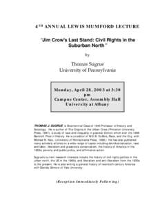 2ND  ANNUAL  LEWIS  MUMFORD  LECTURE