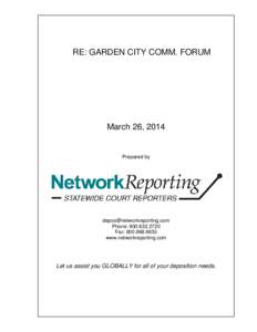 [removed]GARDEN CITY COMMUNITY FORUM