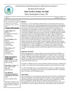Microsoft Word - Eden NC Coal Ash Spill info update FINAL VERSION.docx