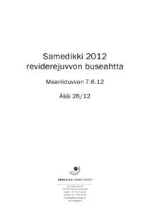 Samedikki 2012 reviderejuvvon buseahtta Mearriduvvon Ášši 26/12  Ávjovárgeaidnu 50