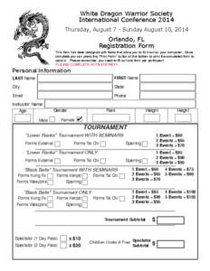 Conference Reg and Transportation Form 2014