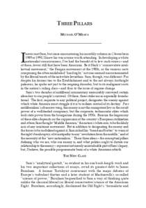 THREE PILLARS MICHAEL O’MEARA I  never met Sam, but since encountering his monthly column in Chronicles in