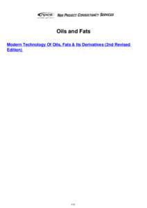 Oils and Fats Modern Technology Of Oils, Fats & Its Derivatives (2nd Revised Edition) 1/12