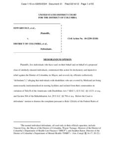 Case 1:10-cv[removed]ESH Document 41  Filed[removed]Page 1 of 55 UNITED STATES DISTRICT COURT FOR THE DISTRICT OF COLUMBIA