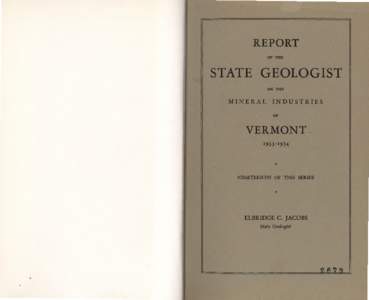 REPORT OF THE STATE GEOLOGIST ON THE