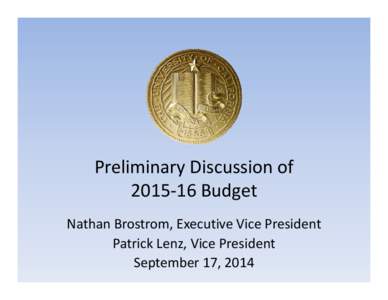 Microsoft PowerPoint - Preliminary Discussion ofBudget.pptx