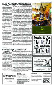 March 27, 2014 Newport This Week Page 3  Finance Panel IDs $250,000 in New Revenue By Tom Shevlin The city’s ad-hoc Finance Review Committee is asking city leaders to