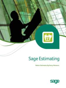 Sage Estimating Better Estimates By Every Measure. Industry-Specific Databases